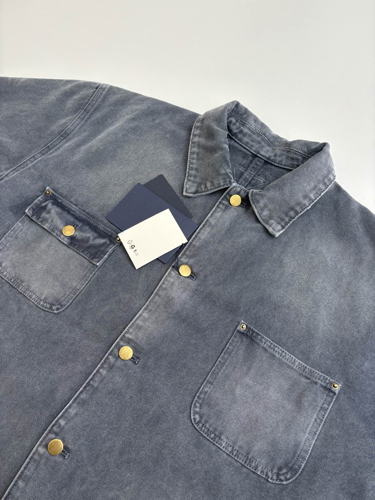 250722 A new high-quality checkered tattooed denim jacket