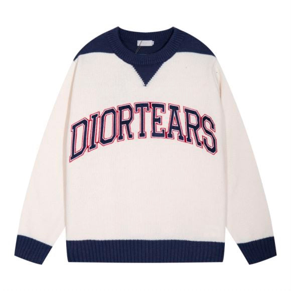 250729 New high-quality letter-embroidered round-neck woolen sweater