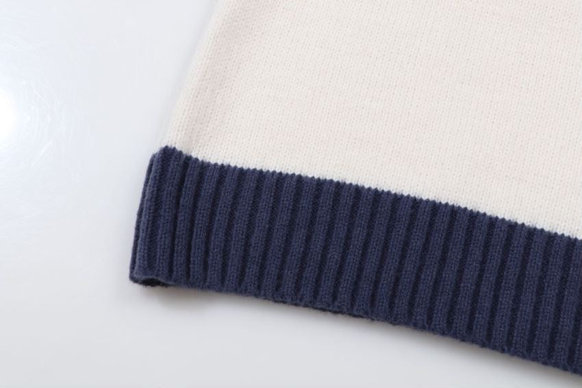 250729 New high-quality letter-embroidered round-neck woolen sweater