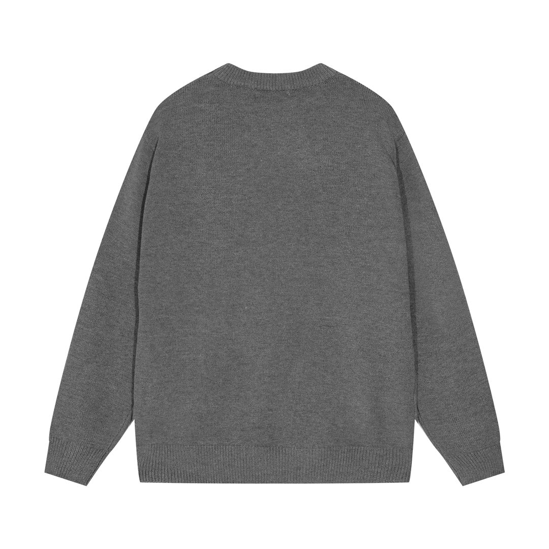 250729 New high-quality letter jacquard round-neck sweater