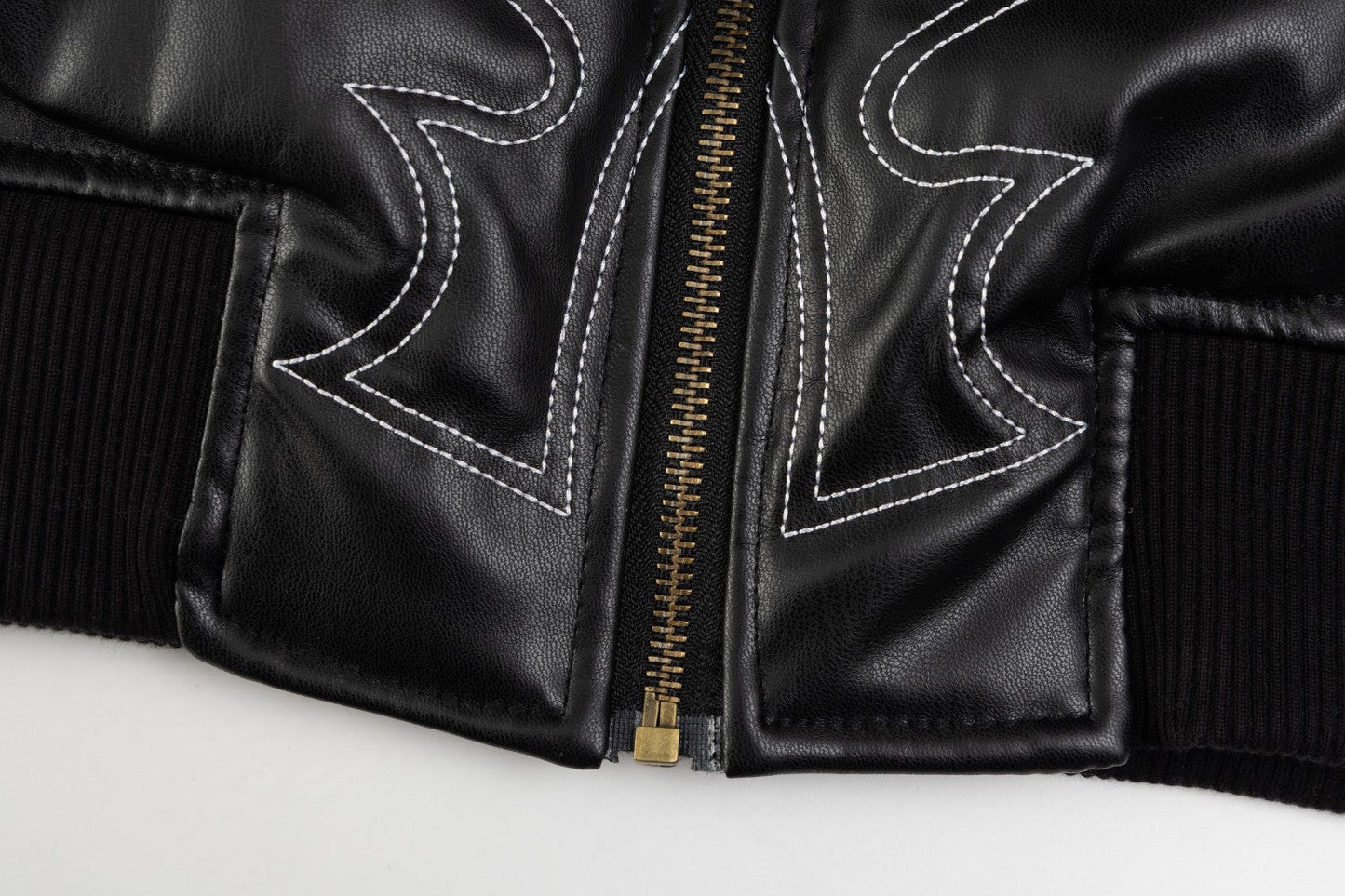 250729 New top-quality embroidered leather pilot jacket