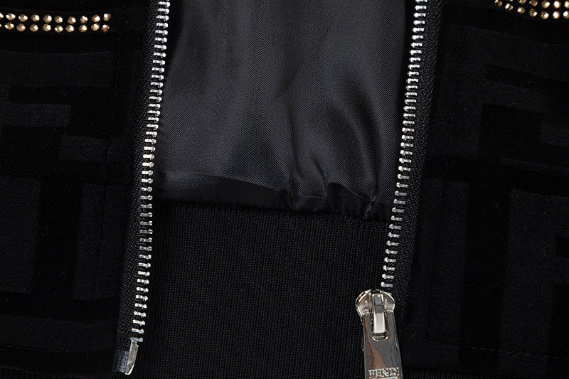 250729 New top-quality sequined velvet baseball jacket