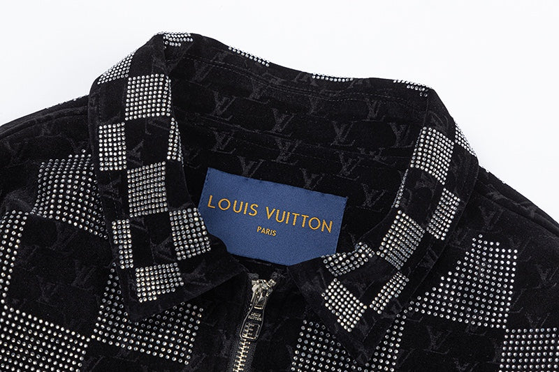 250729 New top-quality sequined velvet baseball jacket