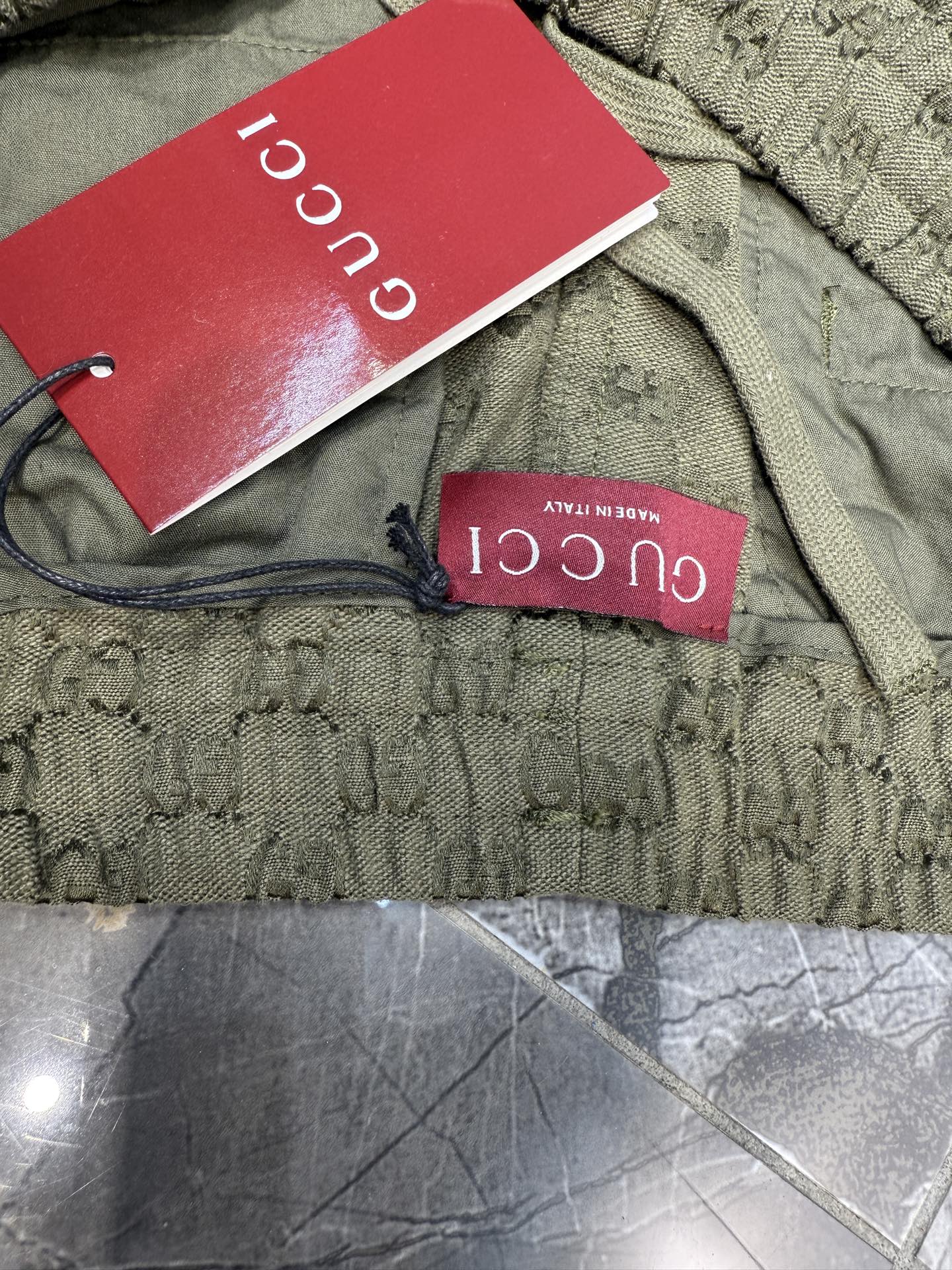 250808 New high-quality jacquard full-print elastic drawstring straight-leg trousers