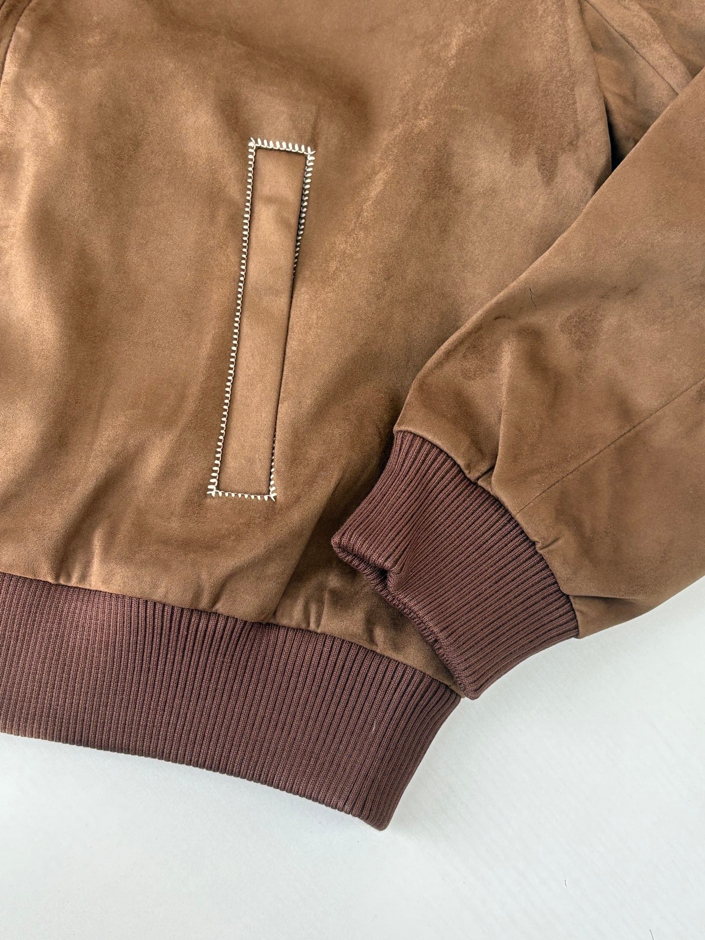 250808 New high-quality embroidered suede cowhide pilot jacket