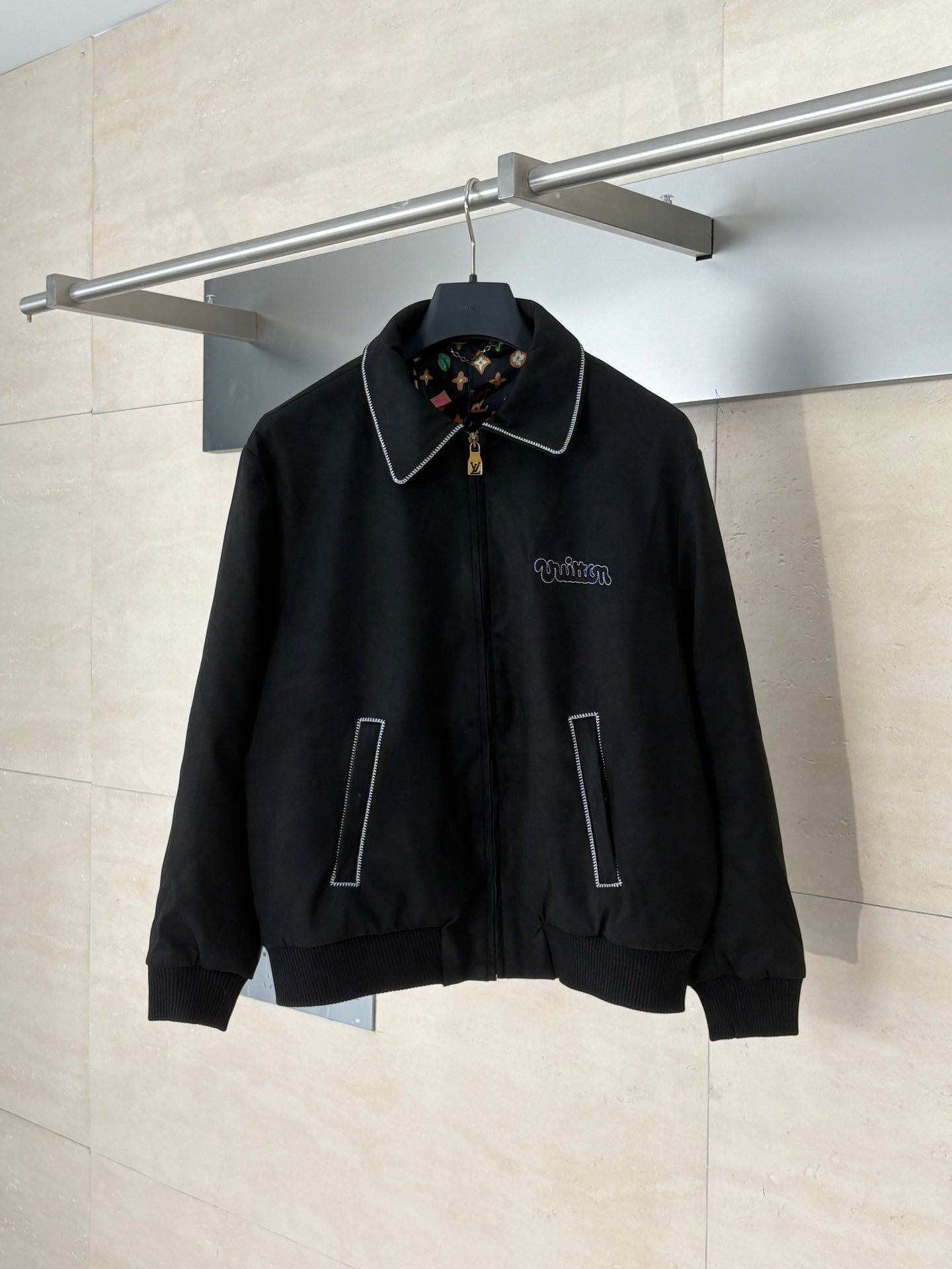 250808 New high-quality embroidered suede cowhide pilot jacket