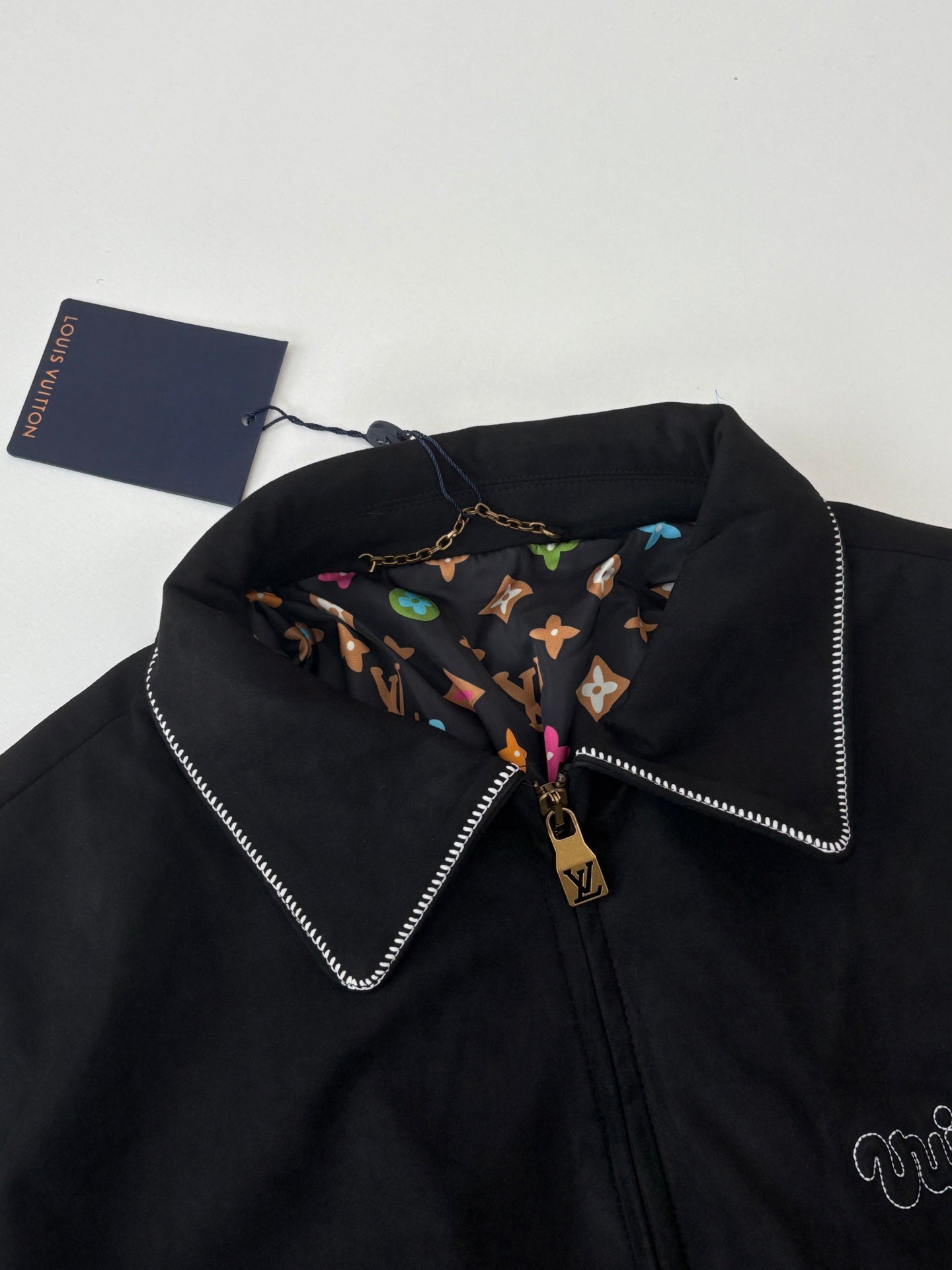 250808 New high-quality embroidered suede cowhide pilot jacket