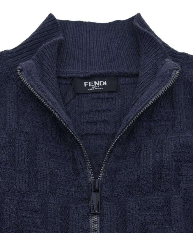 250808 A new high-quality jacquard stand-up collar sweater with distinct concave and convex patterns