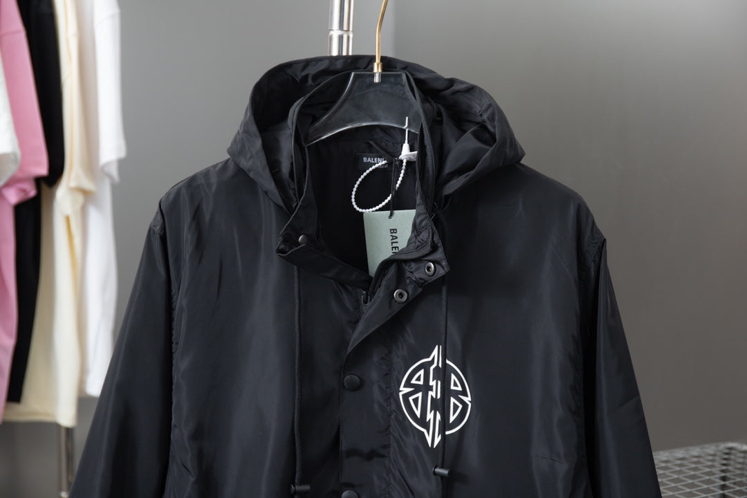 250808 New high-quality metal-style tower night view waterproof jacket