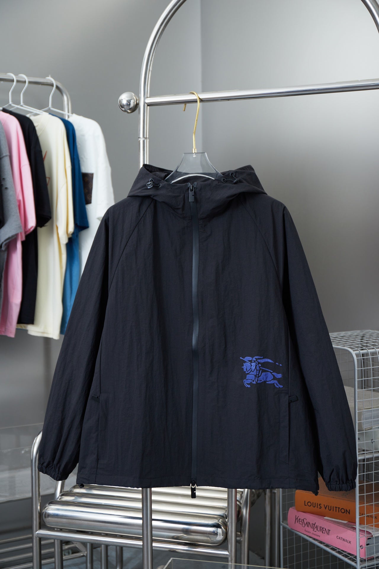 250808 New high-quality jacquard nylon hooded jacket for equestrian riders