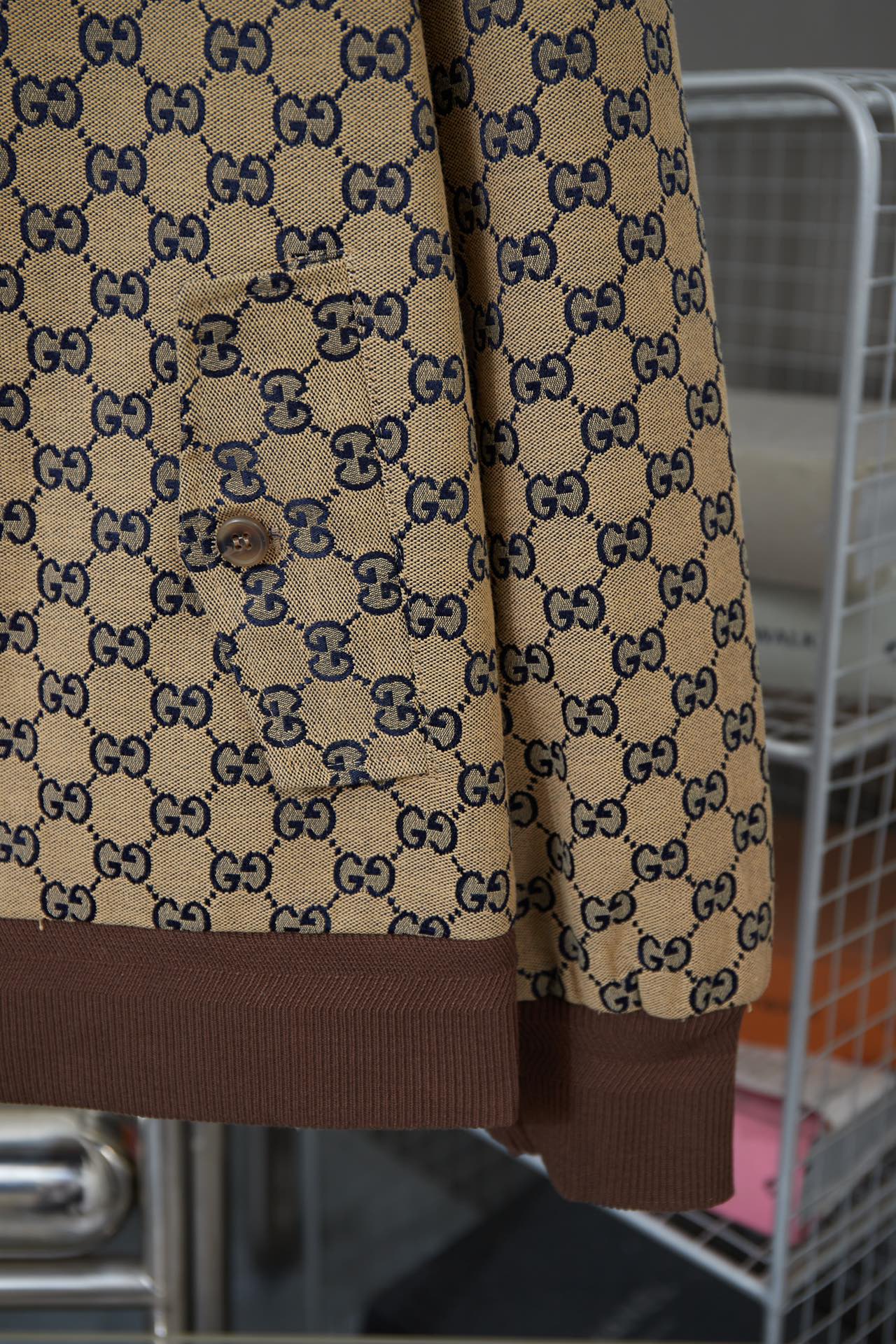 250808 New high-quality jacquard stand-up collar jacket