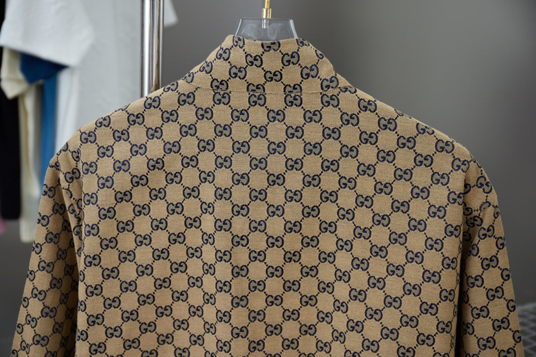 250808 New high-quality jacquard stand-up collar jacket