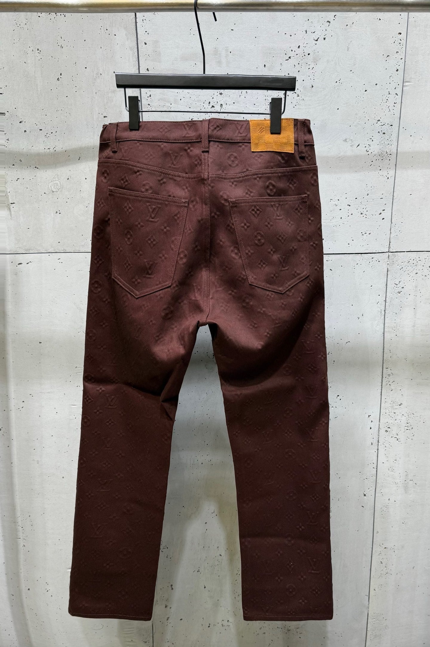 250808 The new high-quality no-iron denim set features a high version with heavy craftsmanship and full embossed embossed letters