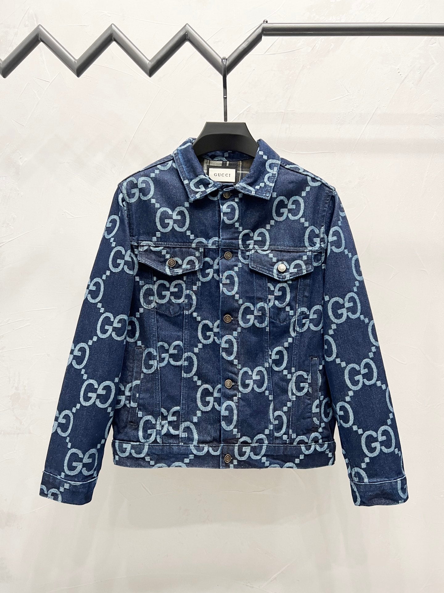 250813 New high-quality full-print straight-cut loose denim jacket