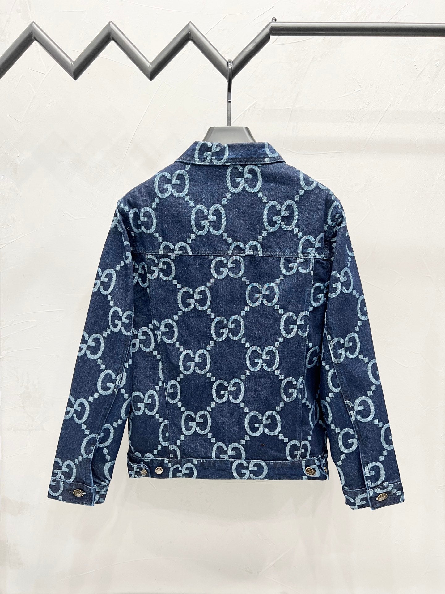250813 New high-quality full-print straight-cut loose denim jacket