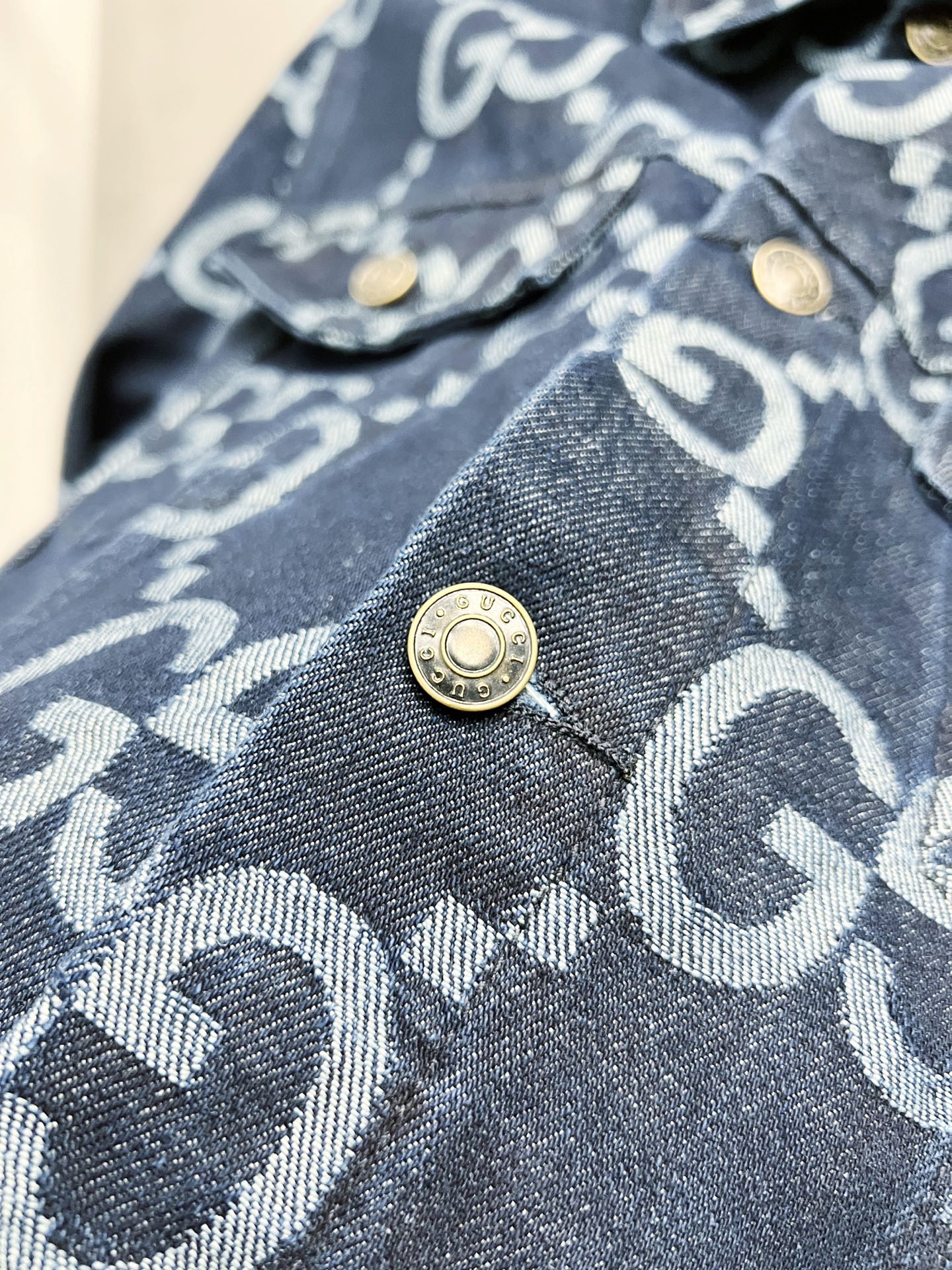 250813 New high-quality full-print straight-cut loose denim jacket