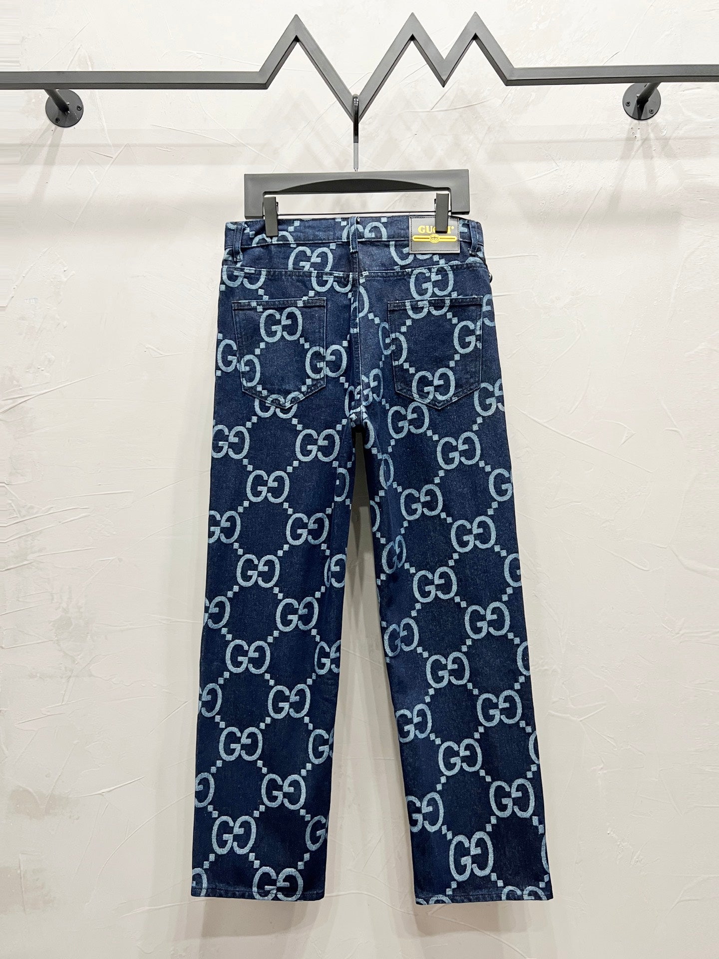 250813 New high-quality full-print straight-leg loose jeans
