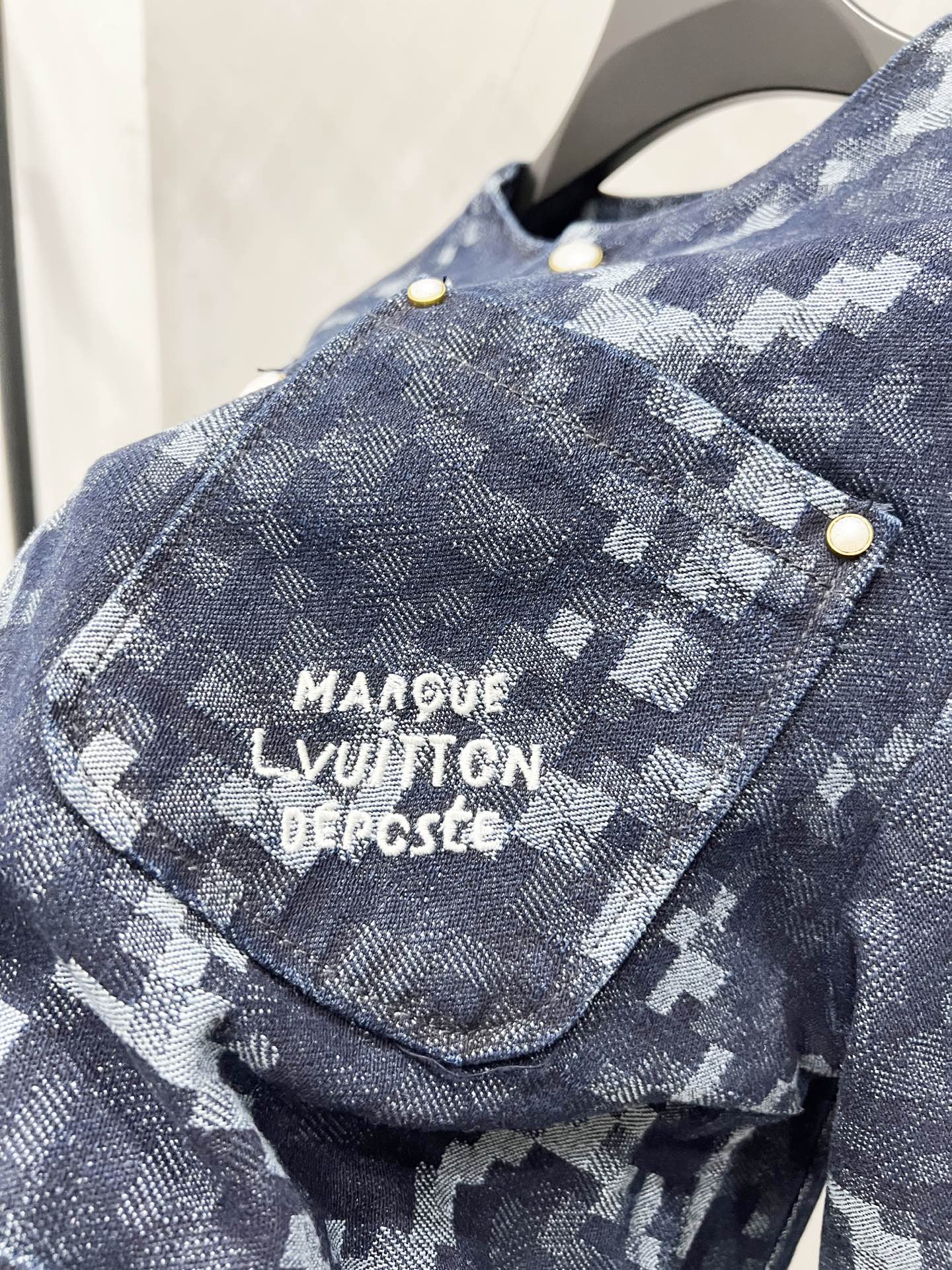 250813 New high-quality serpentine jacquard checkered denim jacket
