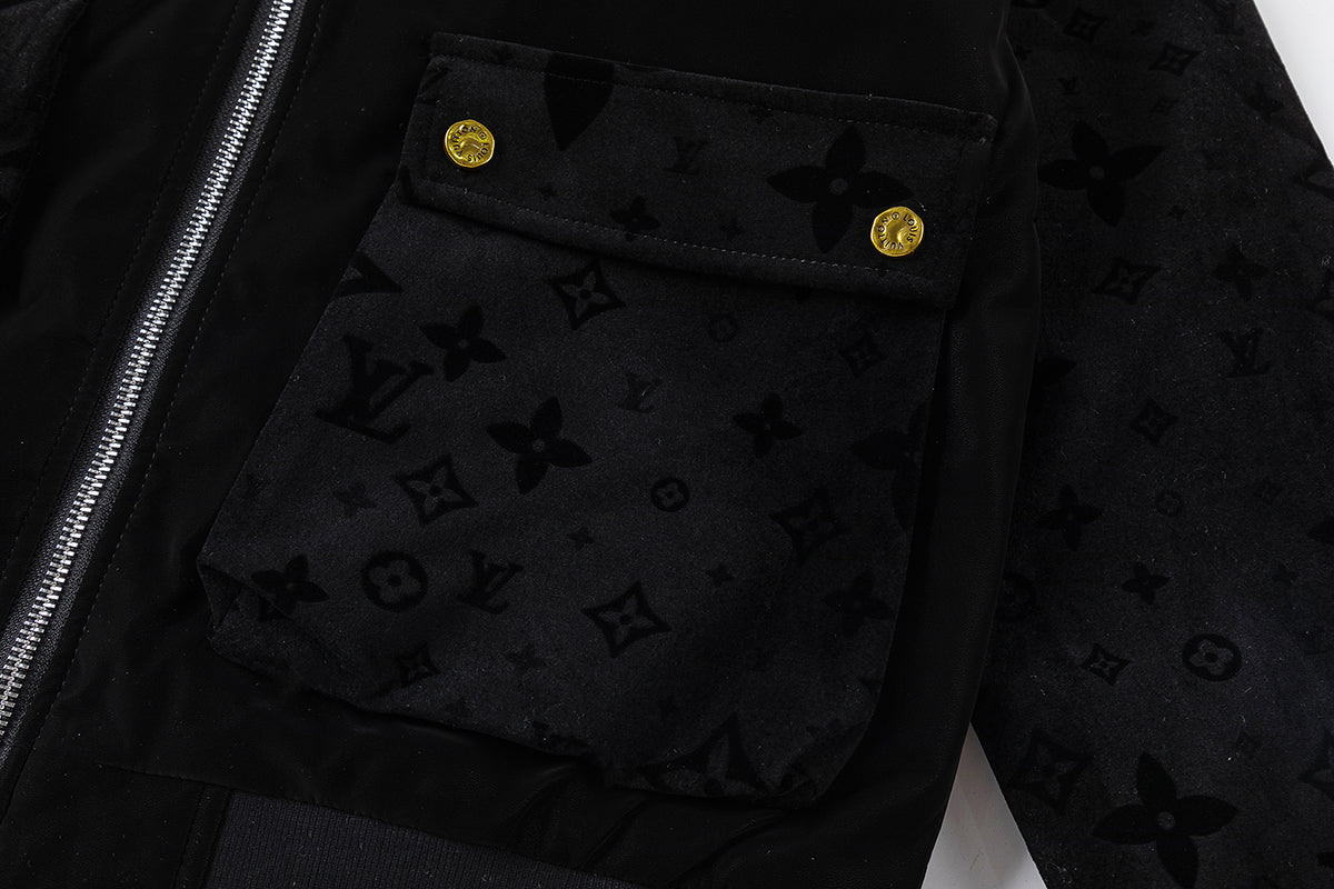 250813 A new high-quality black full-print jacket