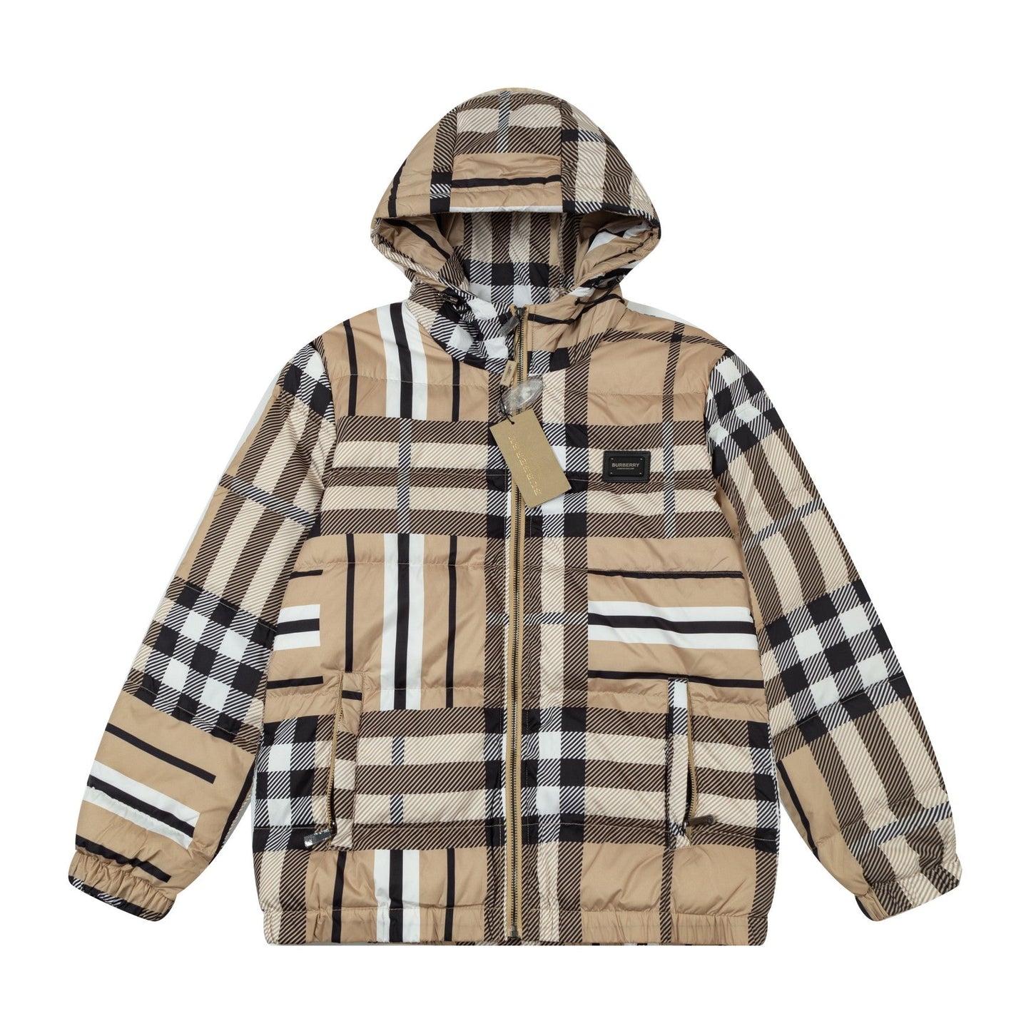 250813 New high-quality classic checkered soft and warm down jacket