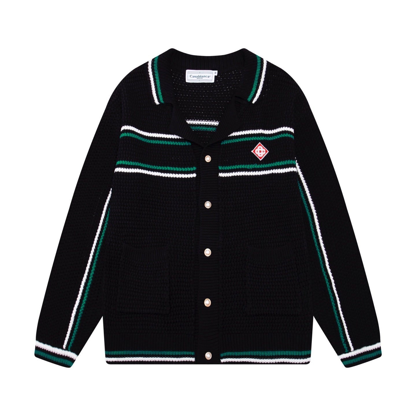 250813 A new high-quality two-color long-sleeved knitted coat
