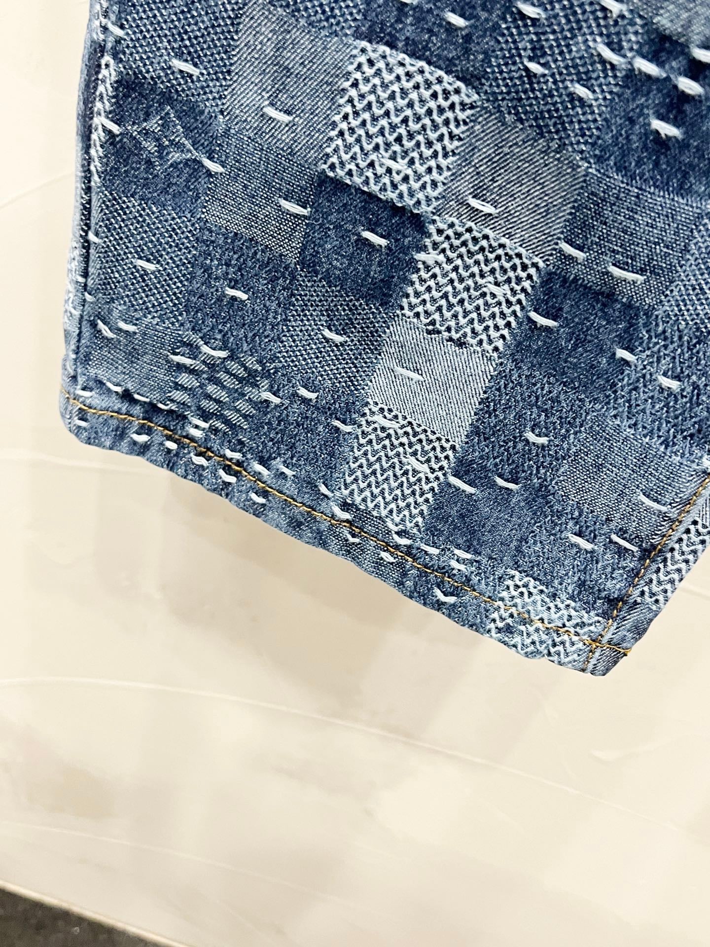 250813 New top-quality heavy-duty checkered jeans