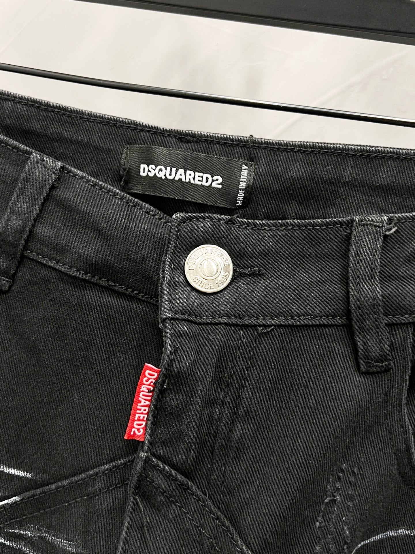 250813 New high-quality five-pointed star rhinestone washed mid-waist straight-leg jeans
