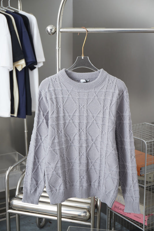 250902 New high-quality wool wicker knitted sweater