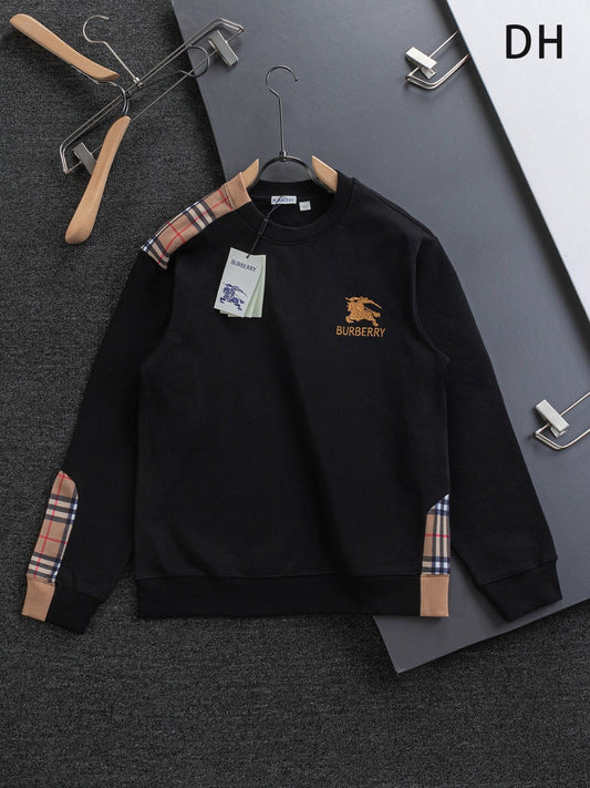 250908 New high-quality patchwork checkered sweatshirt