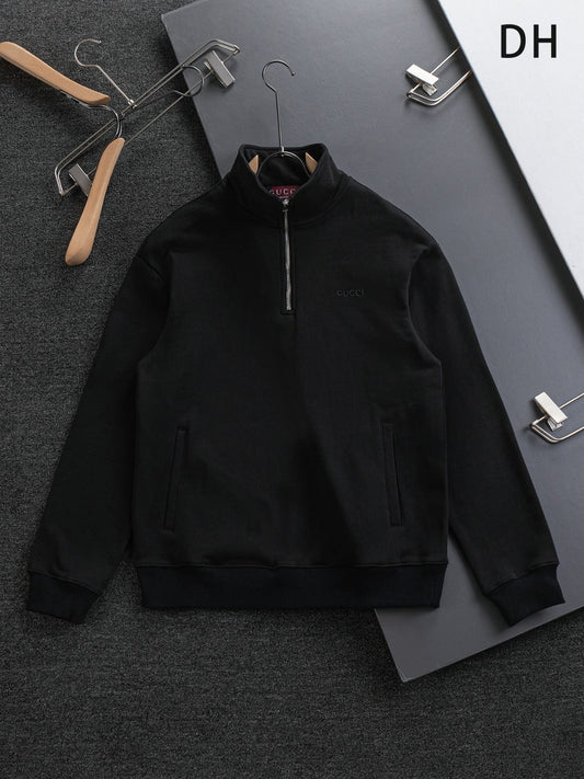 250908 New high-quality stand-up collar zipper hoodie