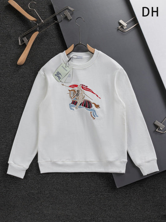 250908 New high-quality multi-color patchwork LOGO round-neck sweatshirt