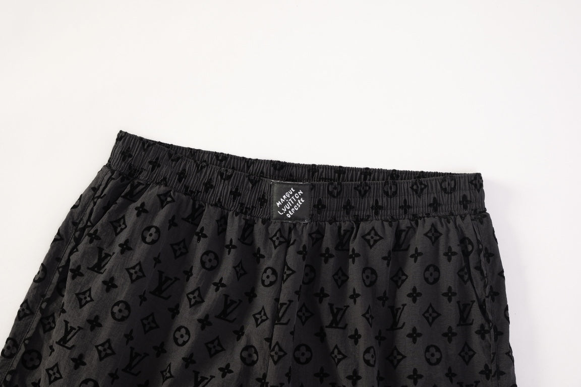 250908 New high-quality flocked full-print shorts