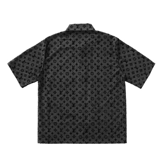 250908 New high-quality flocking full-print shirt