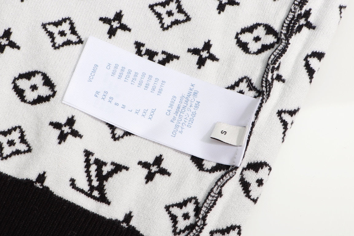250923 new high-quality full-printed jacquard pullover sweater