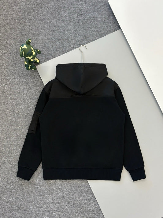 250923 New high-quality cotton open-chest zipper hoodie jacket