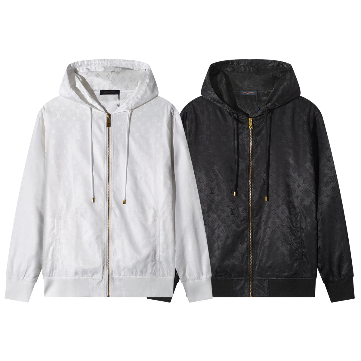 250923 new high-quality letter jacquard full-printed hooded jacket