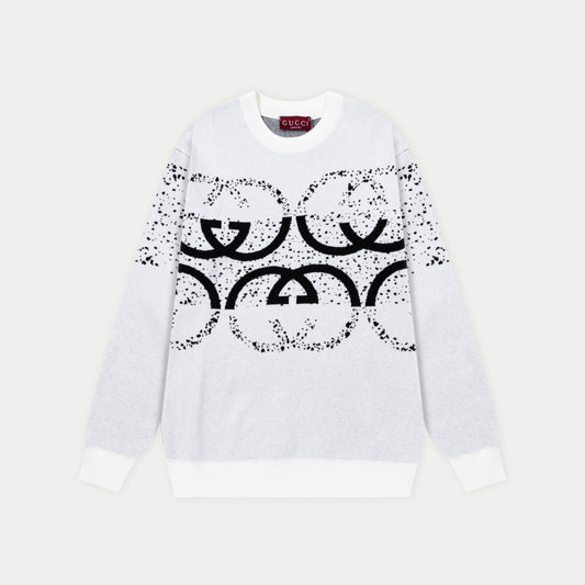 250930 New high-quality, distinctive logo wool round-neck sweater