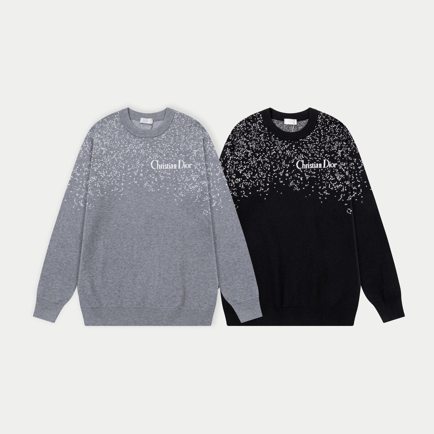 250930 new high-quality, soft, star-studded wool round-neck sweater