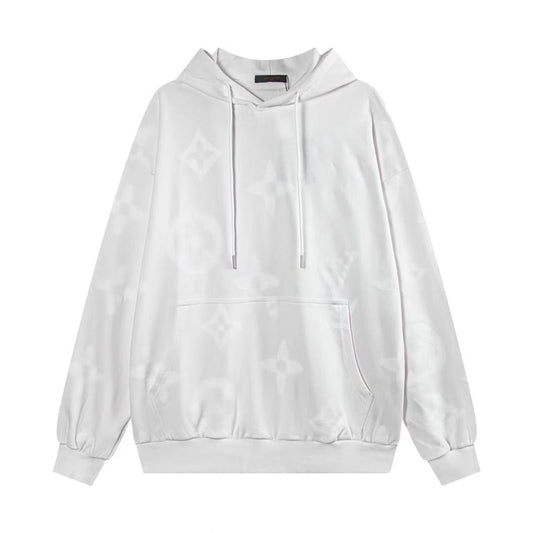 251008 New high-quality full-printed flocked hooded sweatshirt