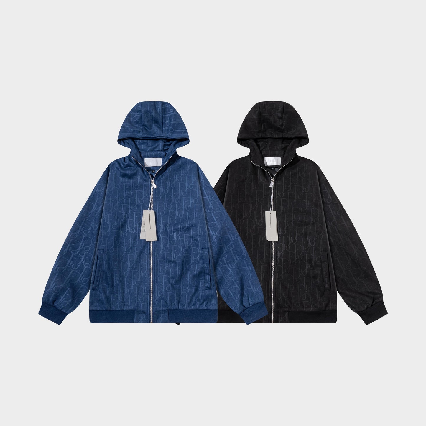 251008 New high-quality deerskin fleece hooded jacket with full embossed printing process