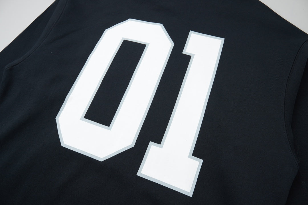 251014 New high-quality basketball series embroidered hooded sweatshirt