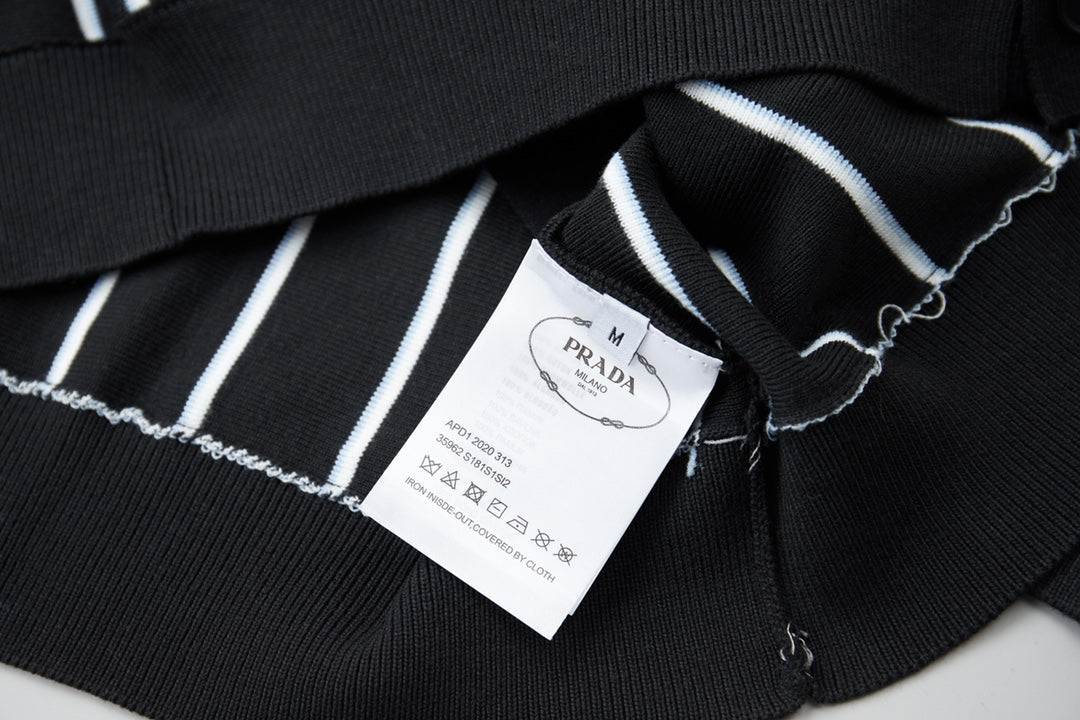 251014 New high-quality vertical embroidery knitted cardigan sweater