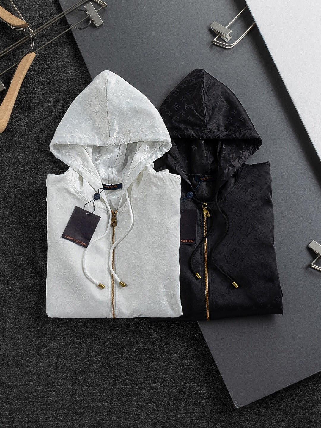 251021 new high-quality jacquard full-print hooded jacket