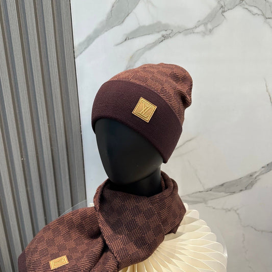251028 New daily wear matching warm knitted hat