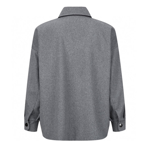 251230 New high-quality solid-color cashmere shirt jacket