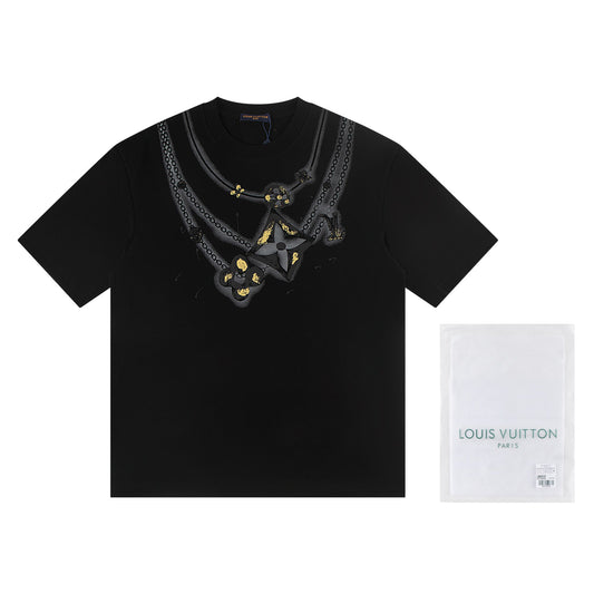 251230 New high-quality, simple necklace design printed T-shirt
