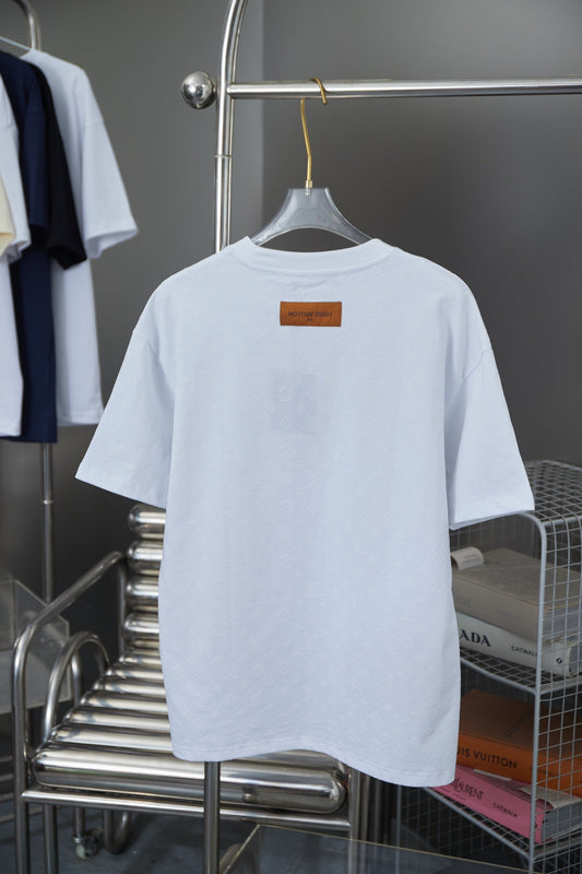 251230 New high-quality full-printed flocking T-shirt