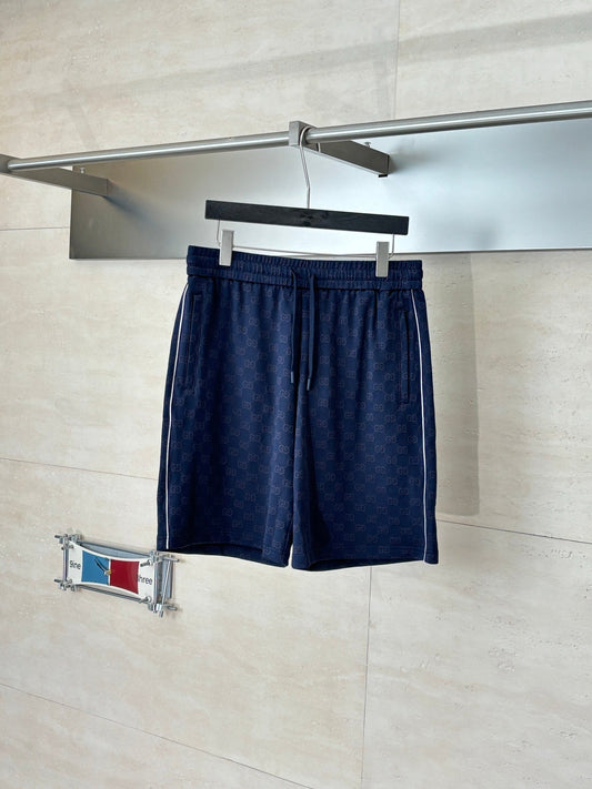 260106 New high-quality full-print plain knitted jacquard suit shorts