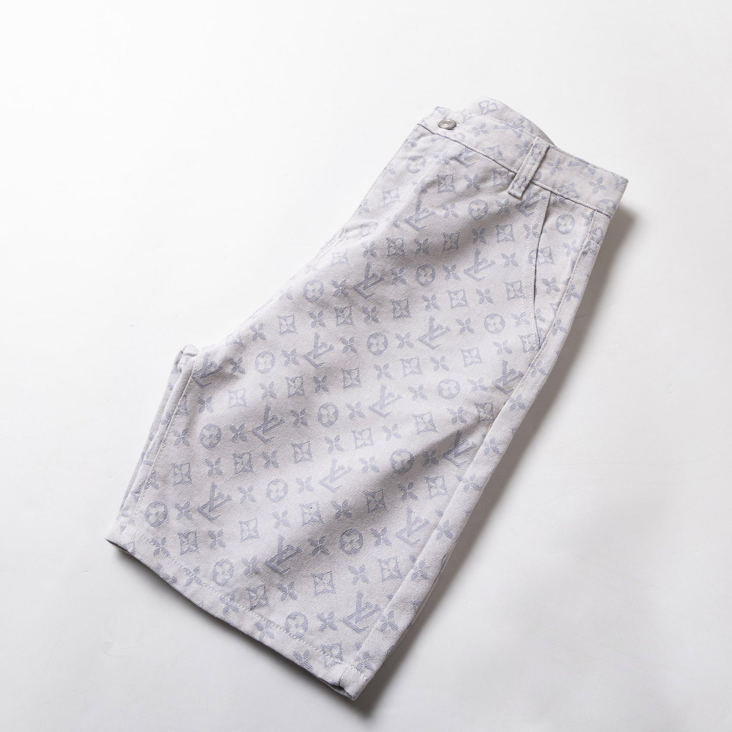 260113 New high-quality washed full-print denim shorts