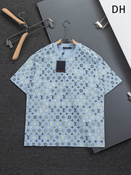 260113 New high-quality feature gradient printed T-shirt